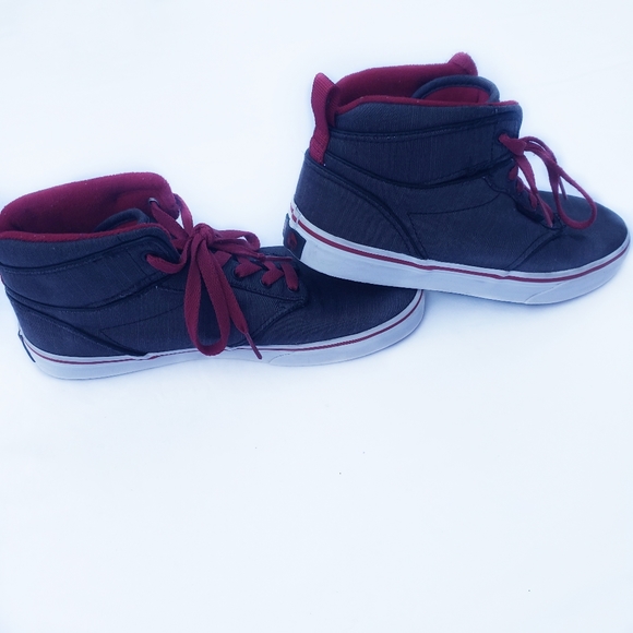 Vans Atwood Hi Top Grey/Red Sneakers Youth 5 - Picture 3 of 5